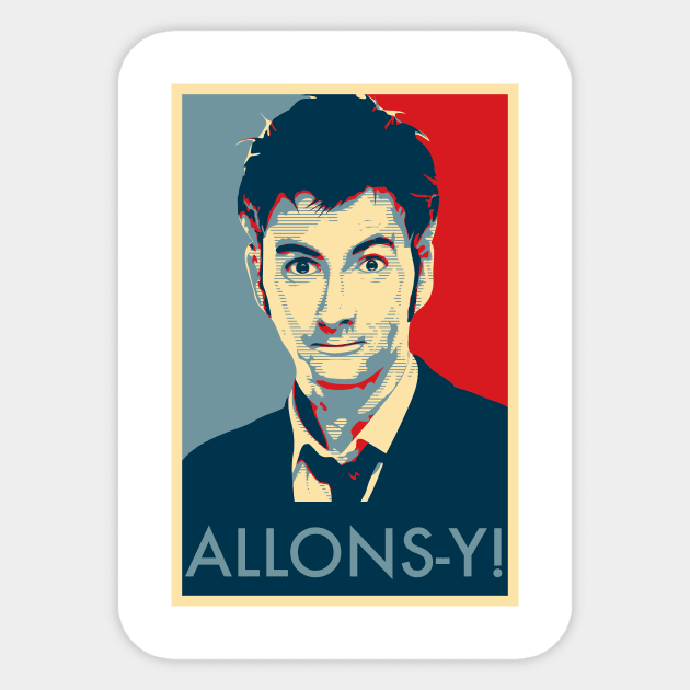 Allons-y! Sticker by StewNor